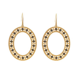 LUCINE oval earrings black