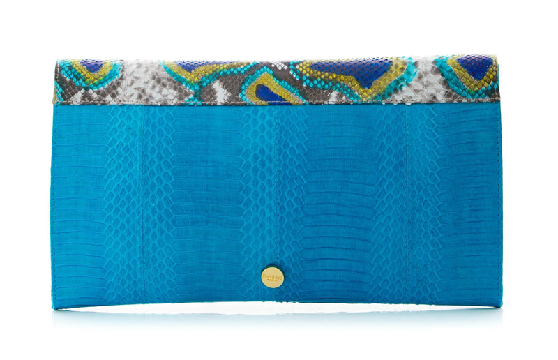 ULALAH clutch bag turquoise with removable strap