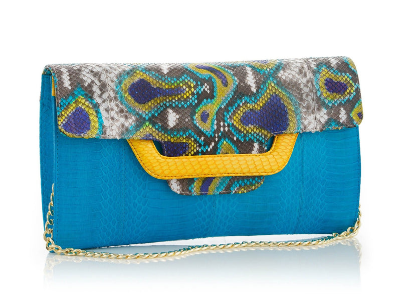 ULALAH clutch bag turquoise with removable strap