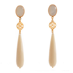 RITA Earring Gold-Plated Pearl and Cream
