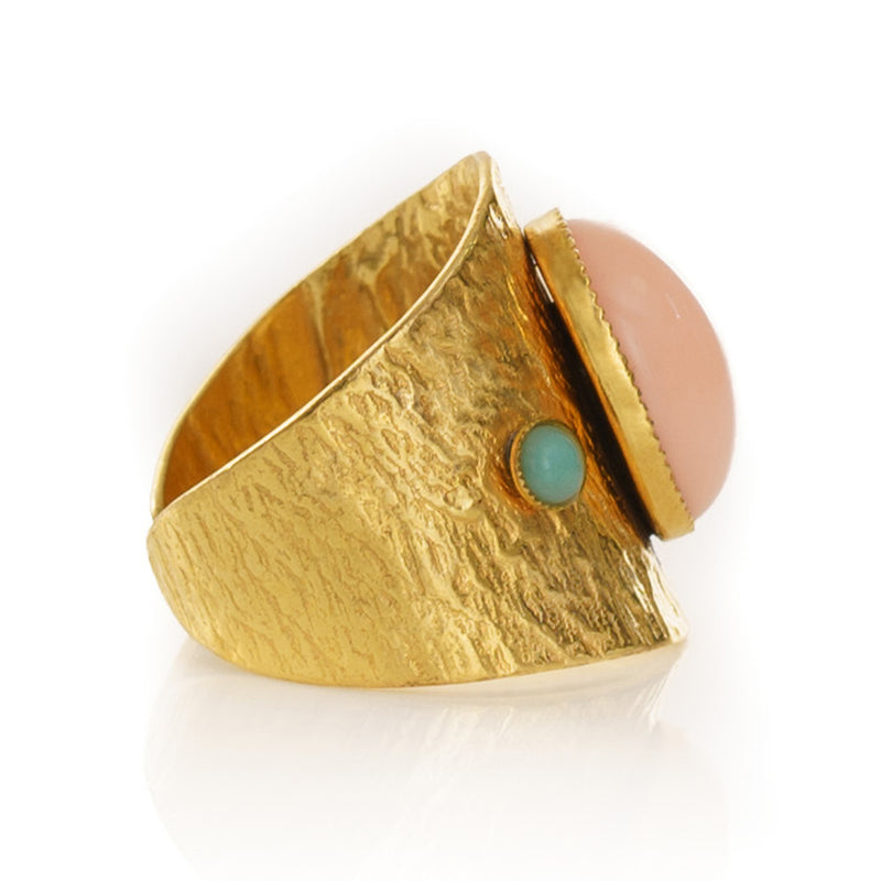 SAHEL adjustable ring coral