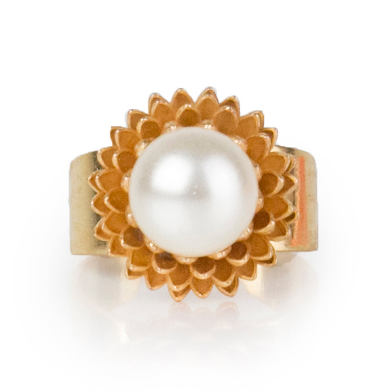 SHEMS adjustable ring with pearl