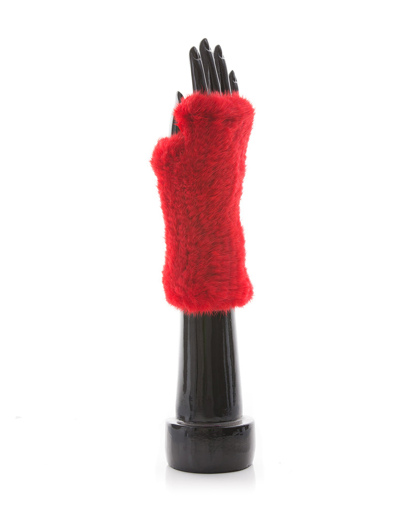 MEGEVE Red Knitted Mittens