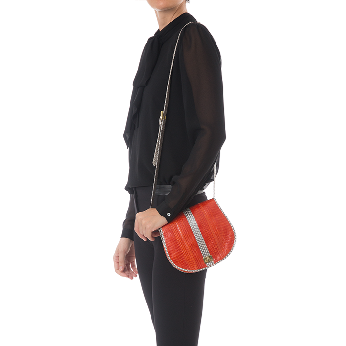 Cross Body Bag SOMINI Orange Cobra