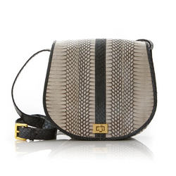 Cross Body Bag SOMINI White and Grey Metal Cobra