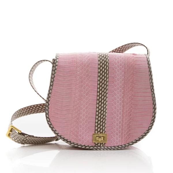 Cross Body Bag SOMINI Baby Pink Cobra