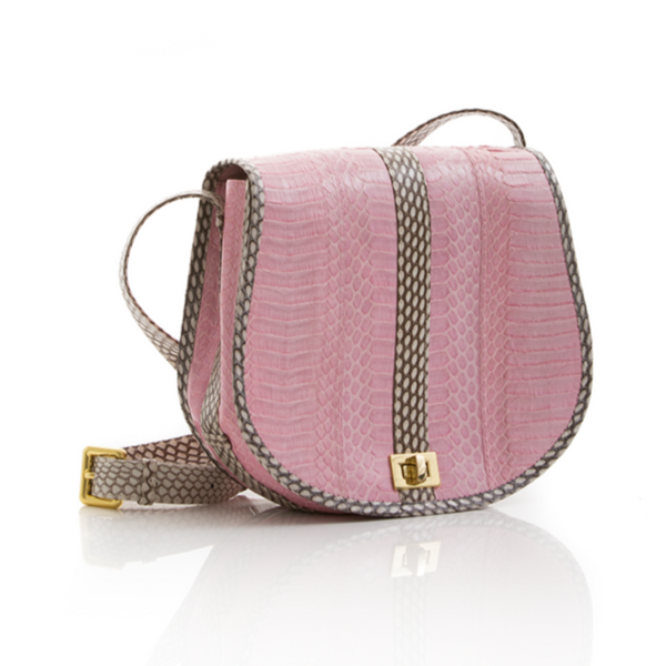 Cross Body Bag SOMINI Baby Pink Cobra