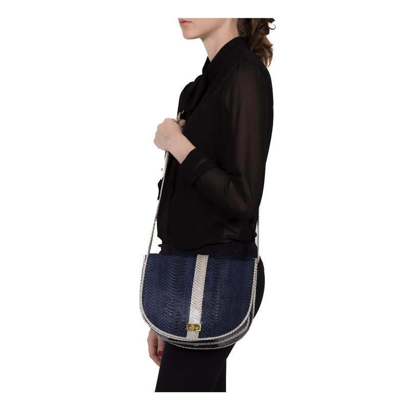 Saddle Bag SOMEE Navy Blue Cobra