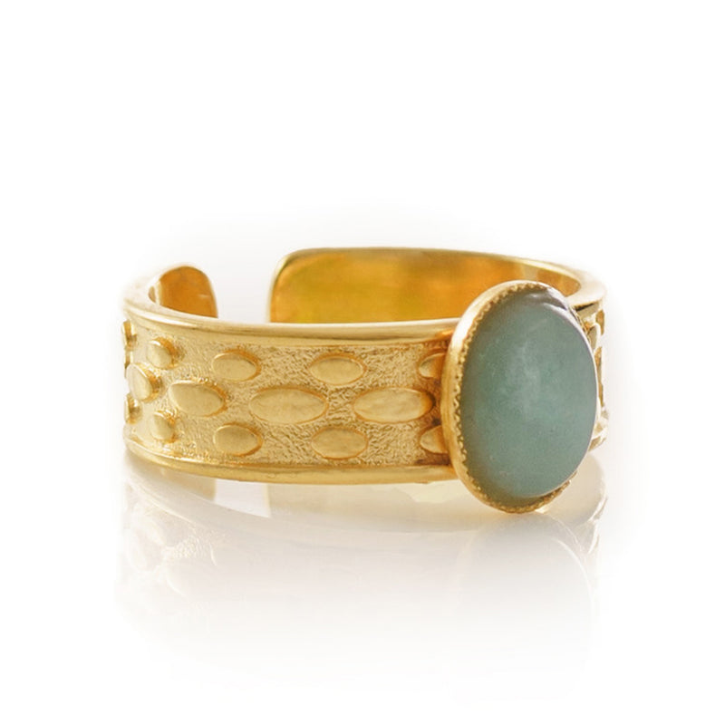 TANIS adjustable ring amazonite