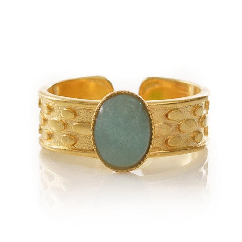 TANIS adjustable ring amazonite