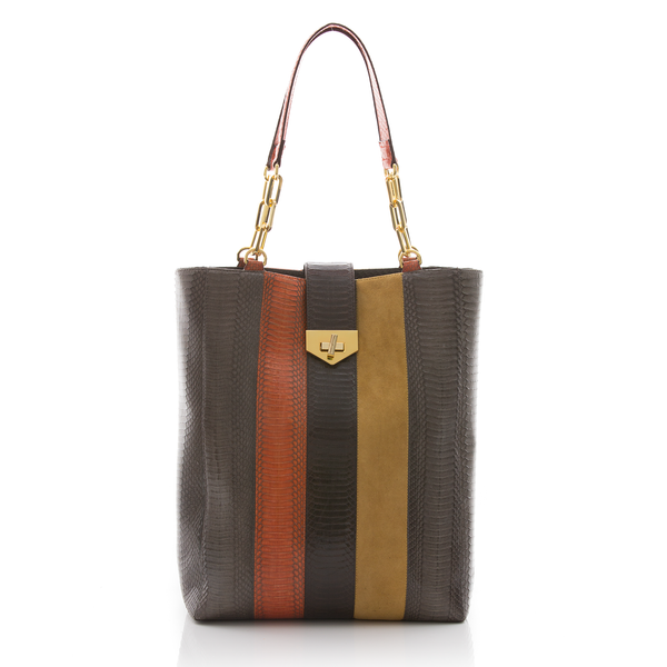 Tote Bag TAH TONG SAK Turtle and ORBK Cobra and Mustard Suede