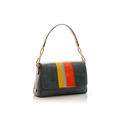 Shoulder bag TULAPA SUI LAH Grey Blue Orange and Yellow Cobra