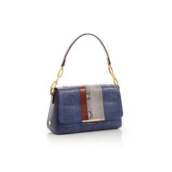 Shoulder bag TULAPA SUI LAH Navy Blue White and Cassis Cobra
