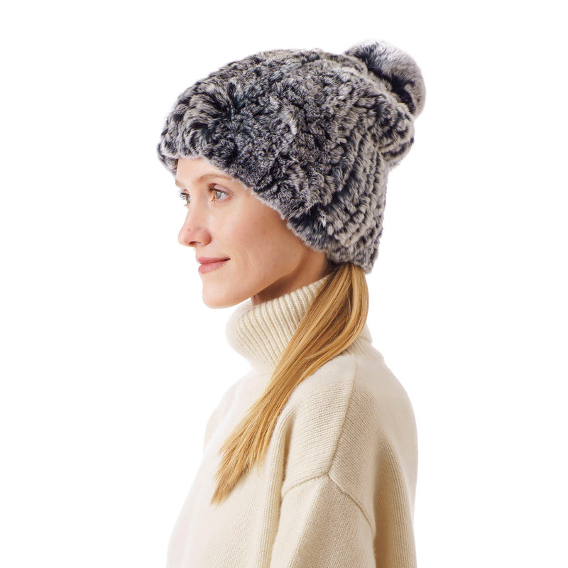 Verbier Grey Knitted  Hat