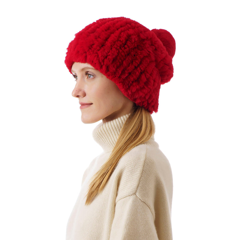 Verbier Red Knitted Hat
