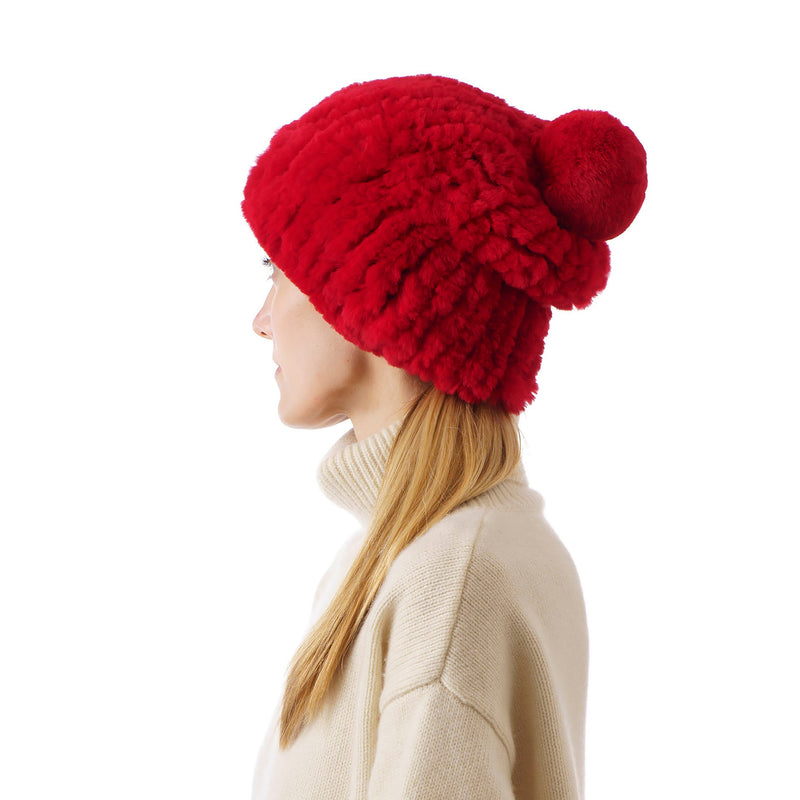 Verbier Red Knitted Hat