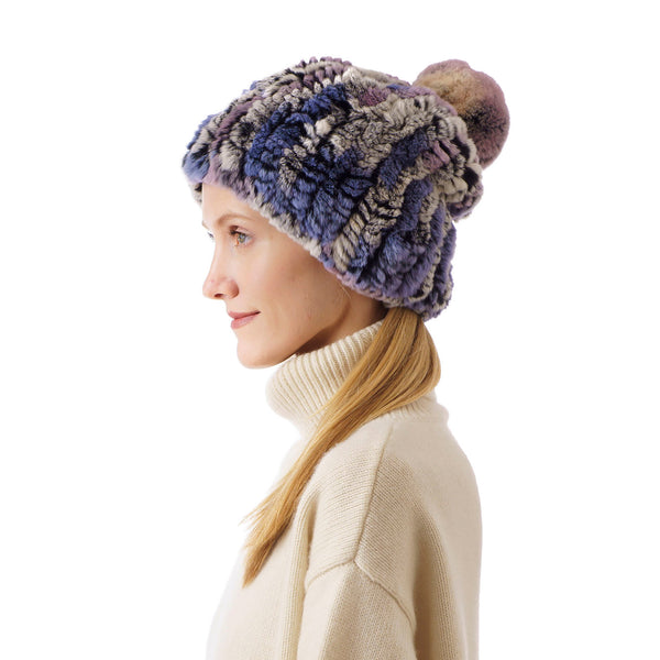 Verbier Mixed lavender and grey Knitted Hat