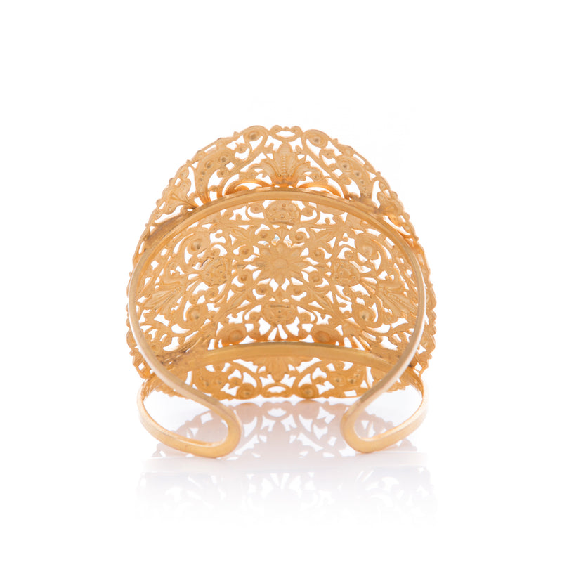 DEMETE adjustable bracelet gold-plated coral