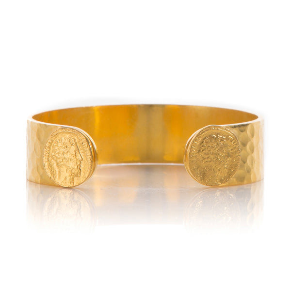 CHLORIS Hammered Bracelet with old coins