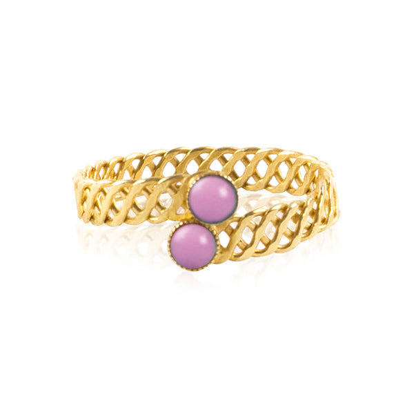 Halley adjustable pink ring