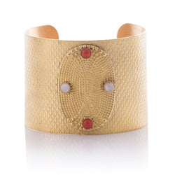 HEMERA Bracelet Gold-Plated Coral Cuff