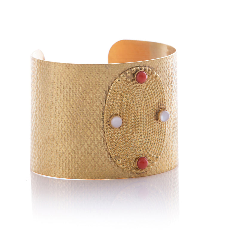 HEMERA Bracelet Gold-Plated Coral Cuff