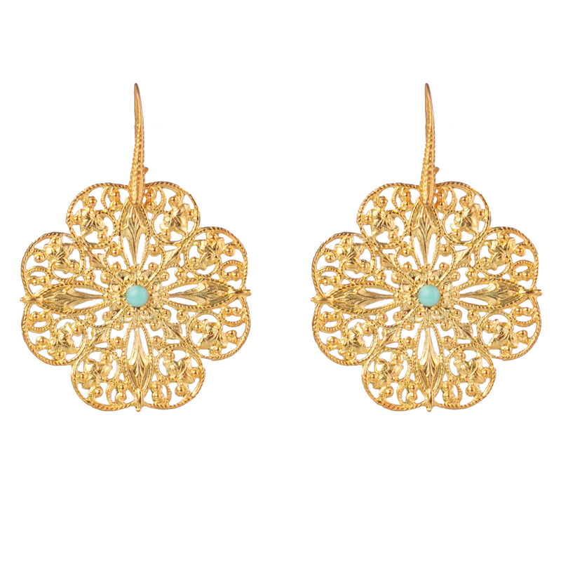 MUSK filigree earrings Turquoise