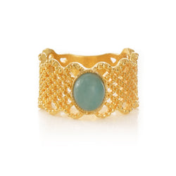 ZAELIS lace ring aventurine