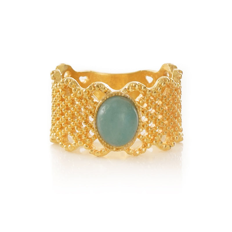 ZAELIS lace ring aventurine