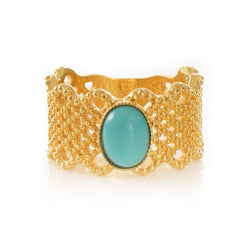 ZAELIS lace ring turquoise