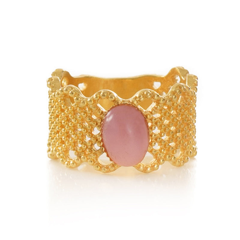 ZAELIS lace ring pink