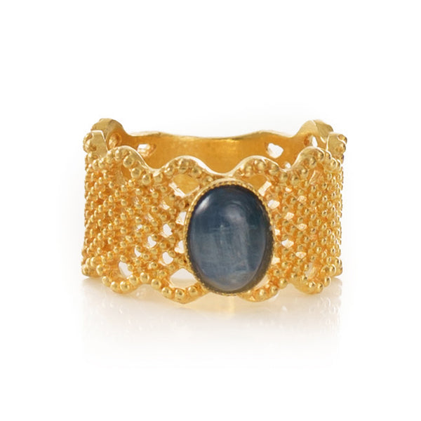 ZAELIS lace ring cyanite