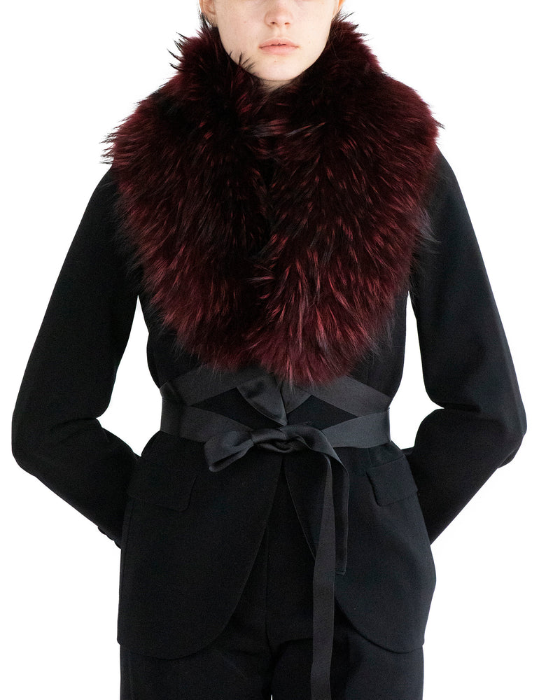 Zurs, Modular  Burgundy Fur Collar