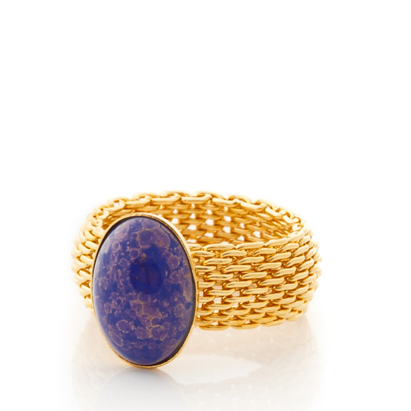 SHANTA Mesh Ring & Venise Cabochon